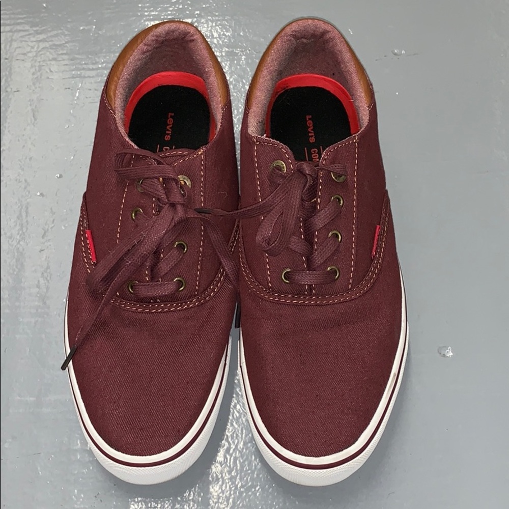 Burgundy levis shoes